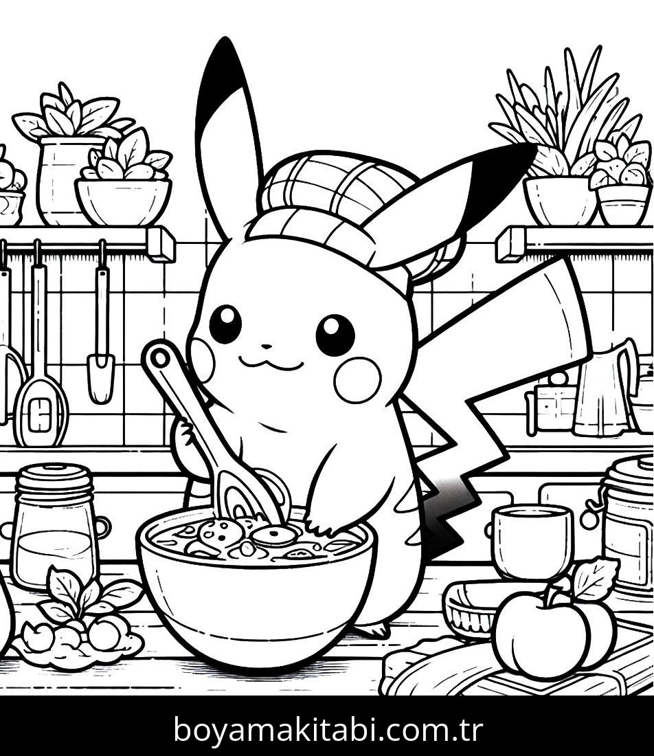 Pikachu boyama sayfası – boyama etkinliği, çocuk aktivitesi