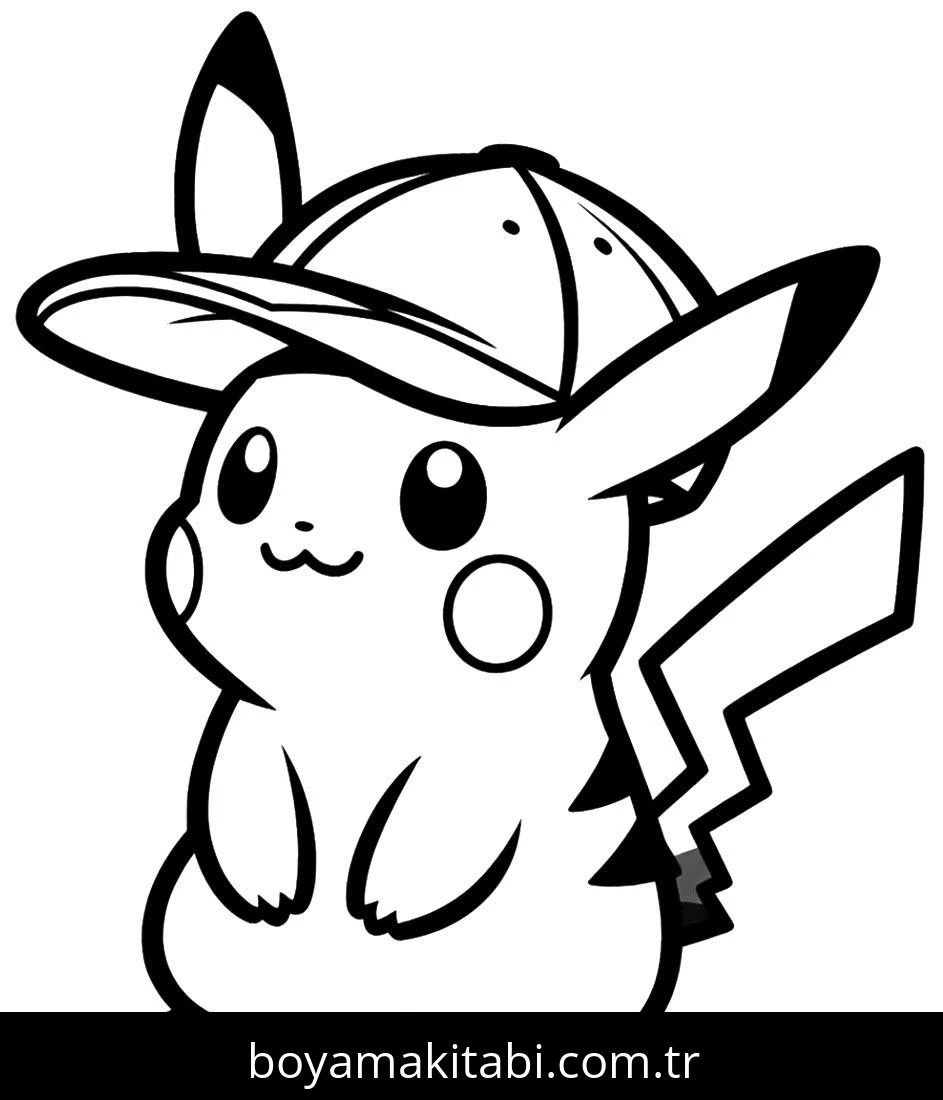 Pikachu boyama sayfası – sanatsal çalışma, çocuklar için
