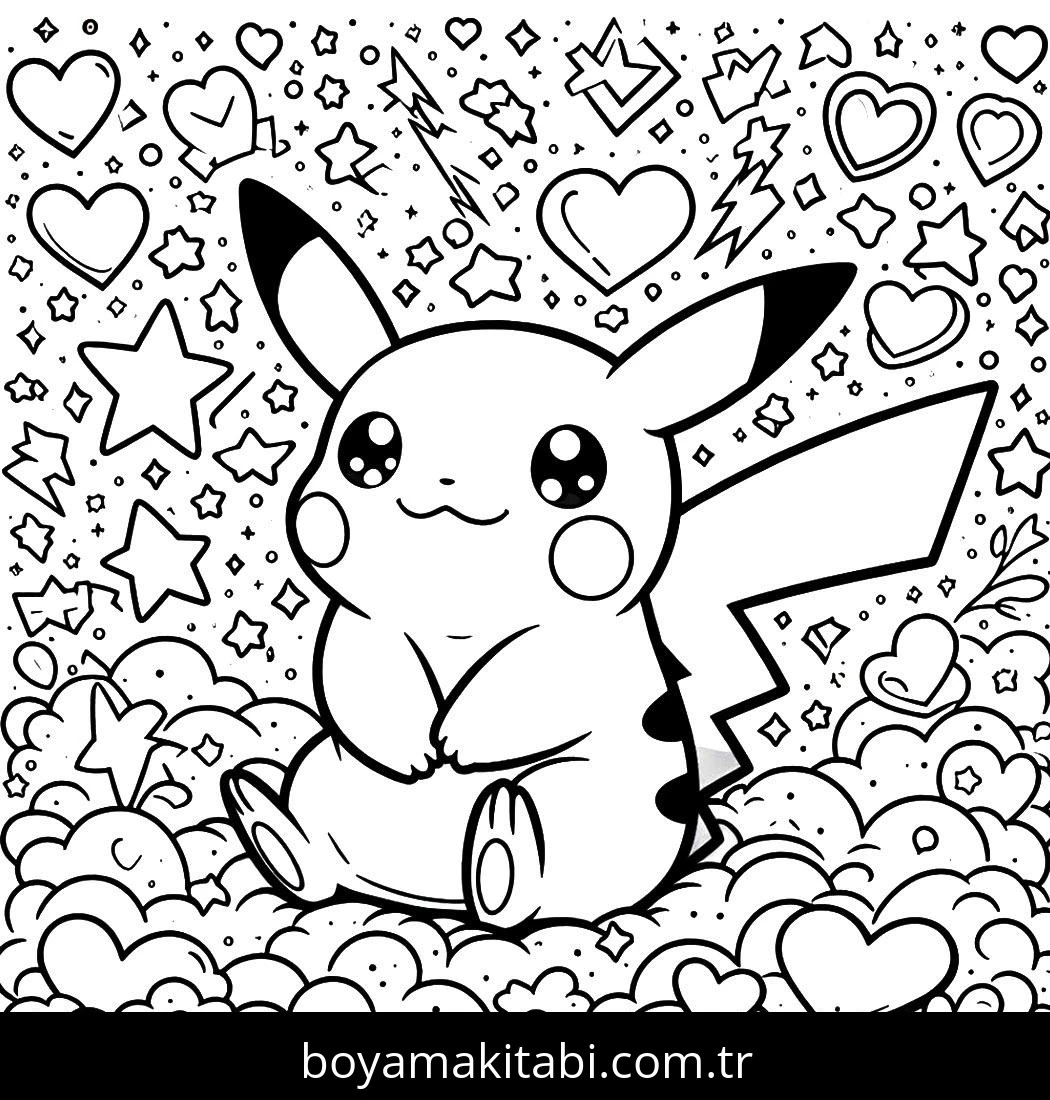 Pikachu boyama sayfası – yaratıcılık, eğlenceli etkinlik