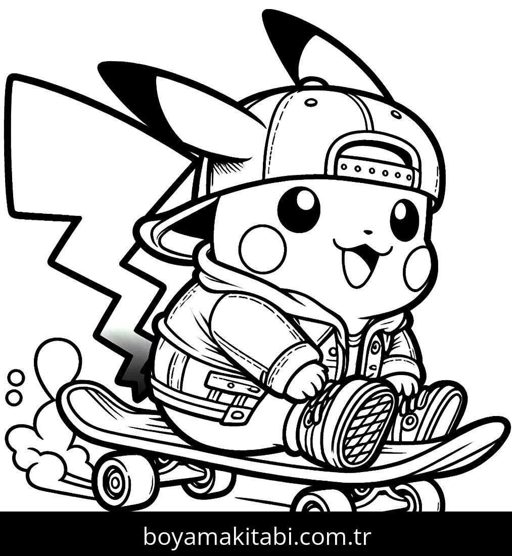 Pikachu boyama sayfası – boyama çalışması, yaratıcılığı geliştirir