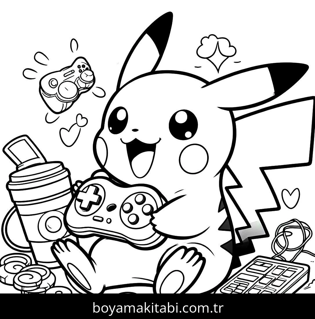 Pikachu boyama sayfası – eğlenceli etkinlik, el becerilerini geliştirir