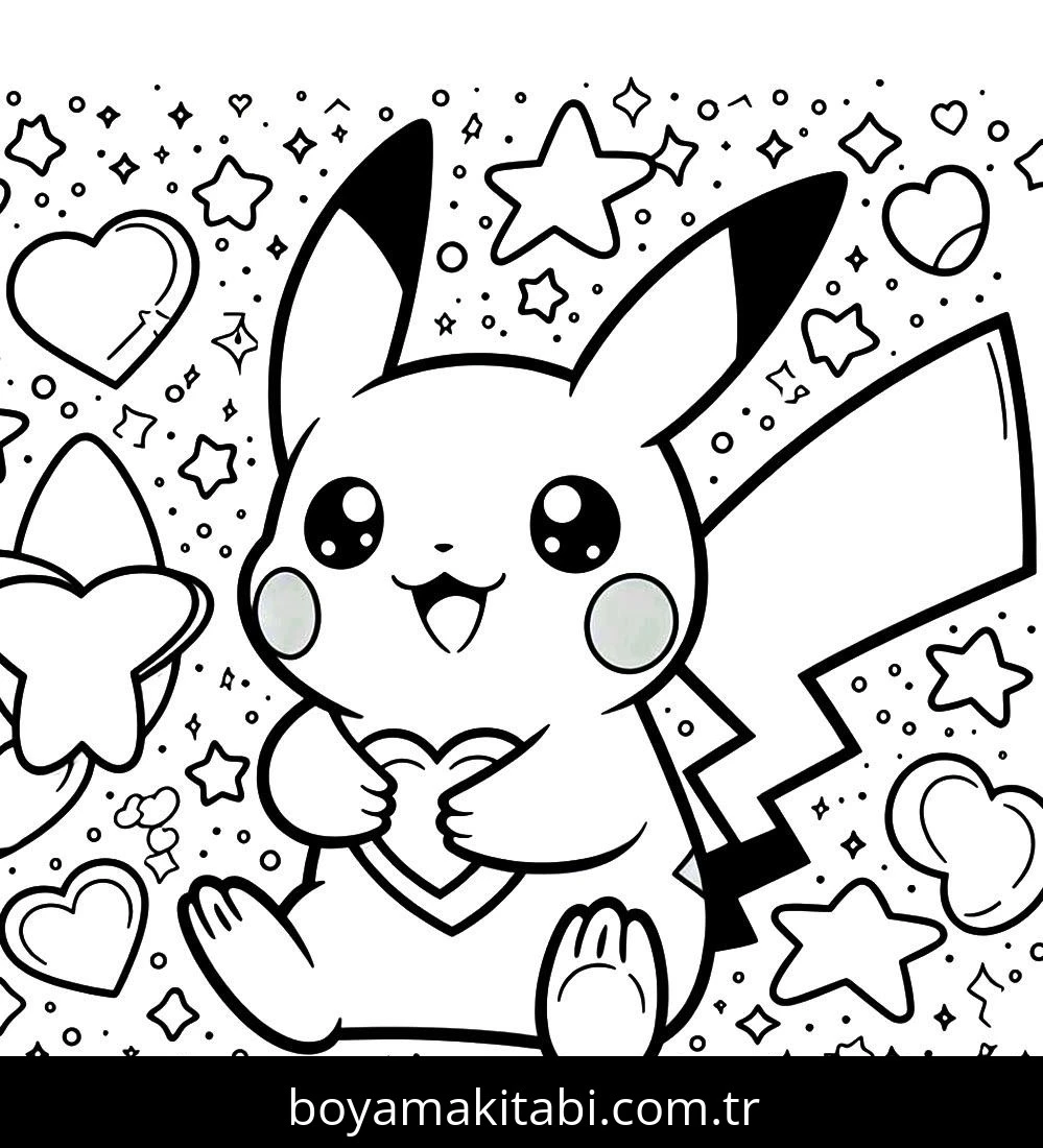Pikachu boyama sayfası – yaratıcılığı geliştirir, keyifli zaman