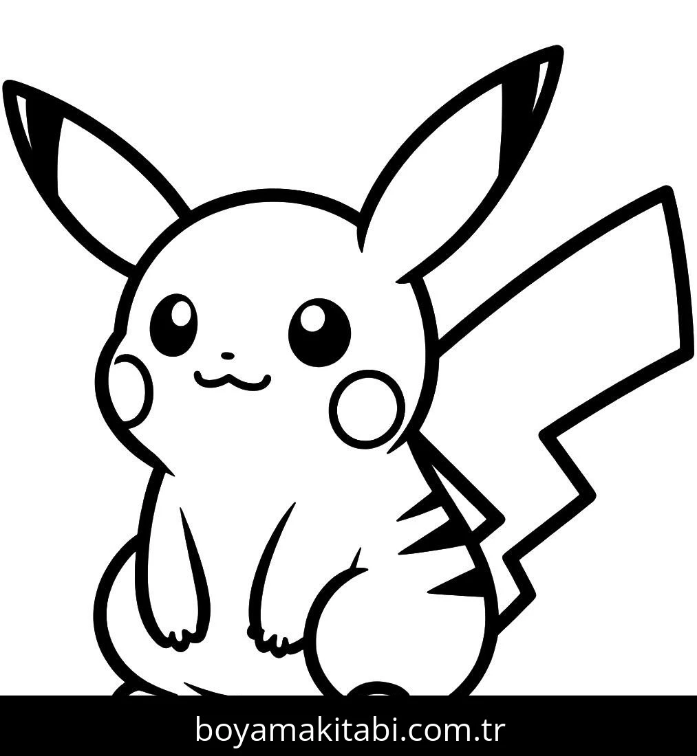 Pikachu boyama sayfası – okul öncesi, evde etkinlik