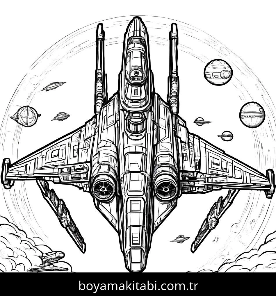 Star Wars boyama sayfası – çocuklar için, çizgi film temalı