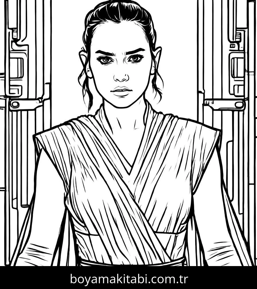 Star Wars boyama sayfası – çizgi film temalı, basit çizim