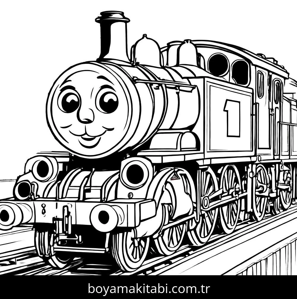 Thomas boyama sayfası – basit çizim, kolay boyama