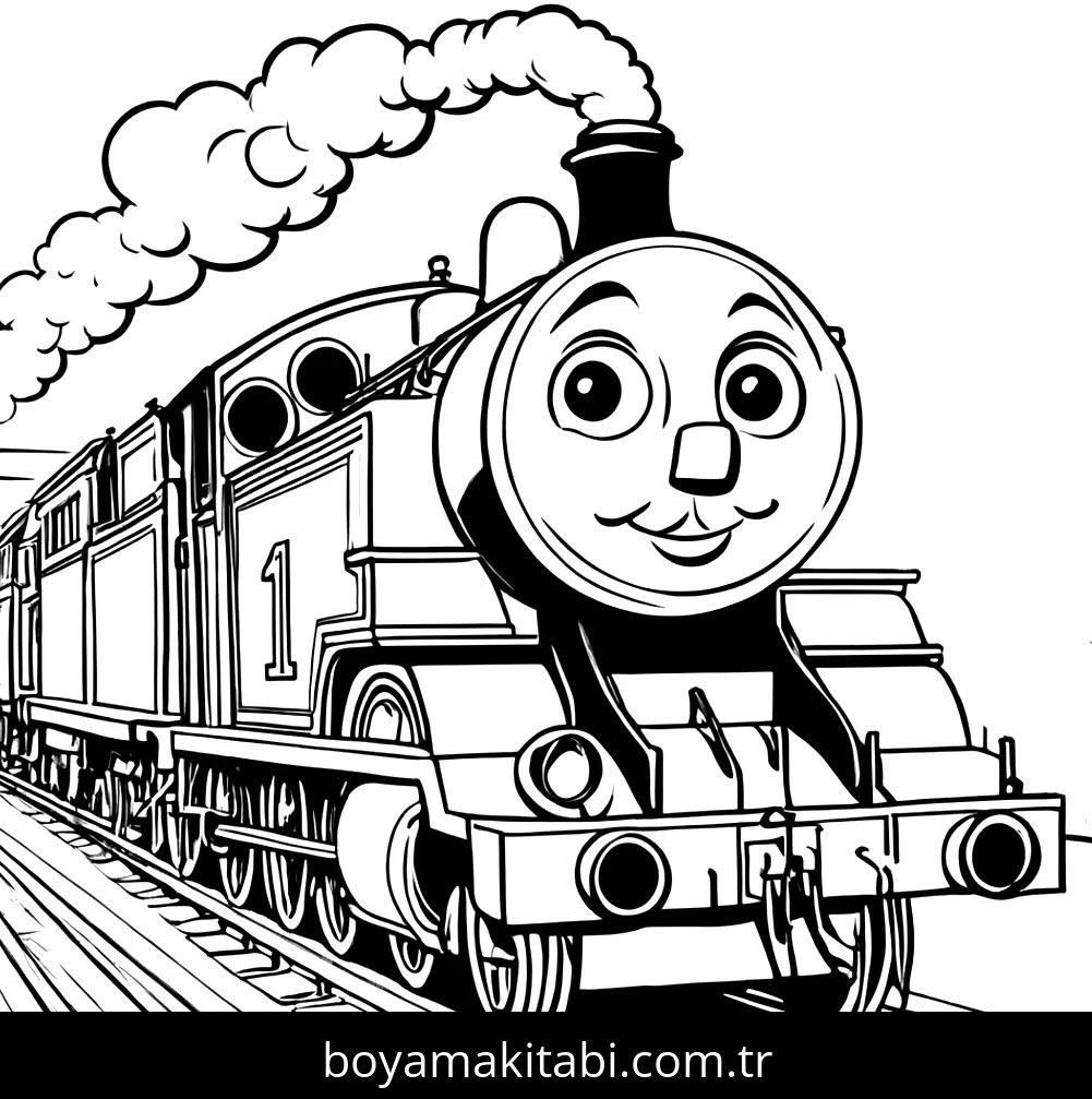 Thomas boyama sayfası – yaratıcılık, eğlenceli etkinlik