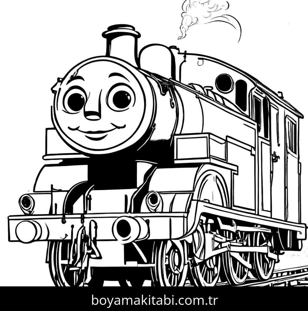 Thomas boyama sayfası – eğlenceli etkinlik, el becerilerini geliştirir