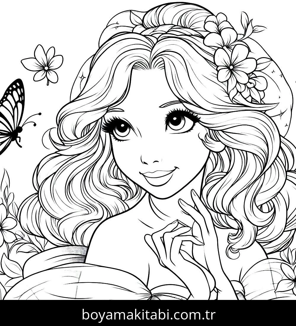 Cinderella boyama sayfası – yaratıcılığı geliştirir, keyifli zaman