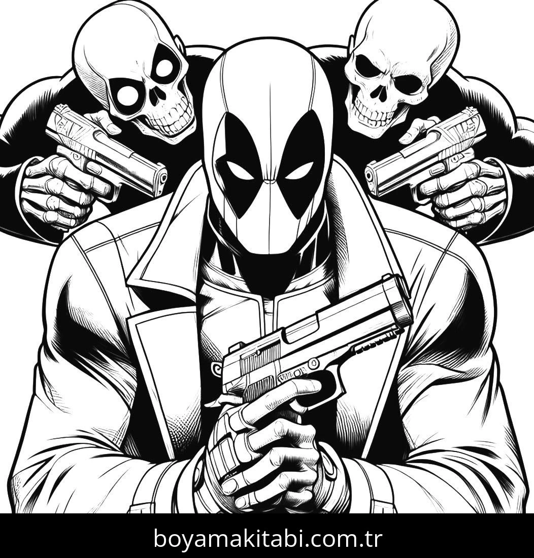 Deadpool boyama sayfası #63 – ekran süresine alternatif, çocuklarla kaliteli zaman