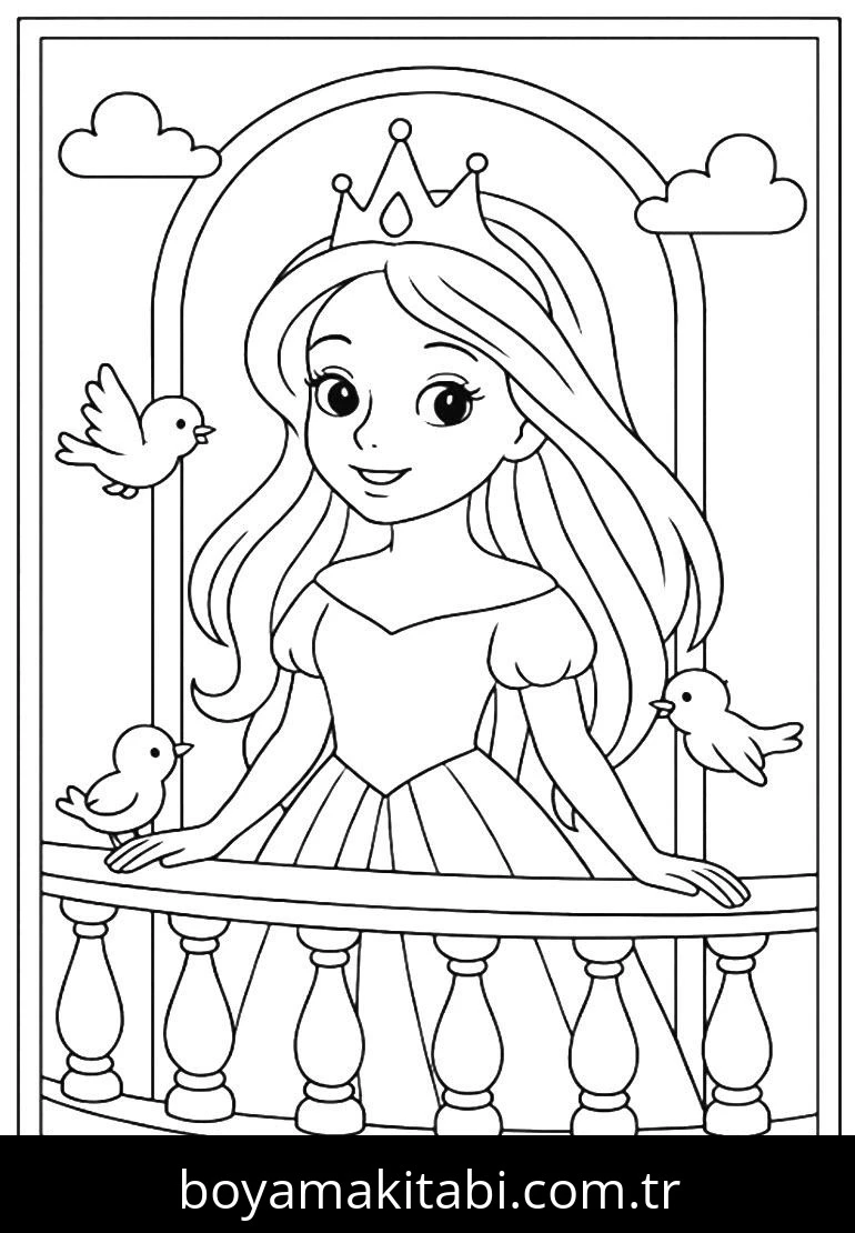 Disney Princess boyama sayfası #11 – çocuk aktivitesi, ilkokul öğrencileri için
