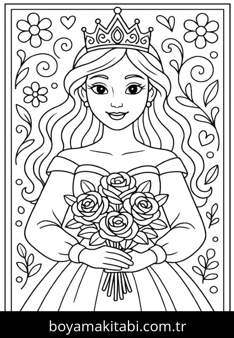 Disney Princess boyama sayfası #12 – sanatsal çalışma, aile ile vakit geçirme