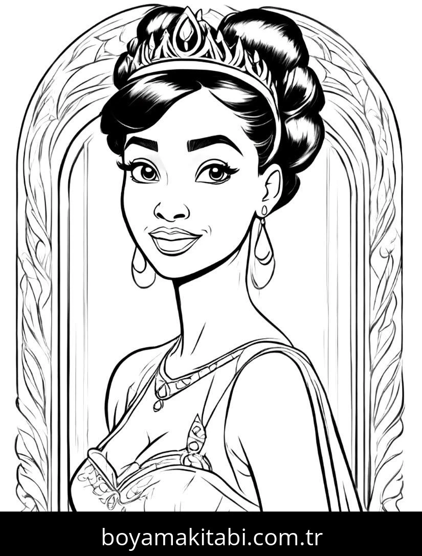 Disney Princess boyama sayfası #17 – anaokulu etkinliği, motor becerileri destekler