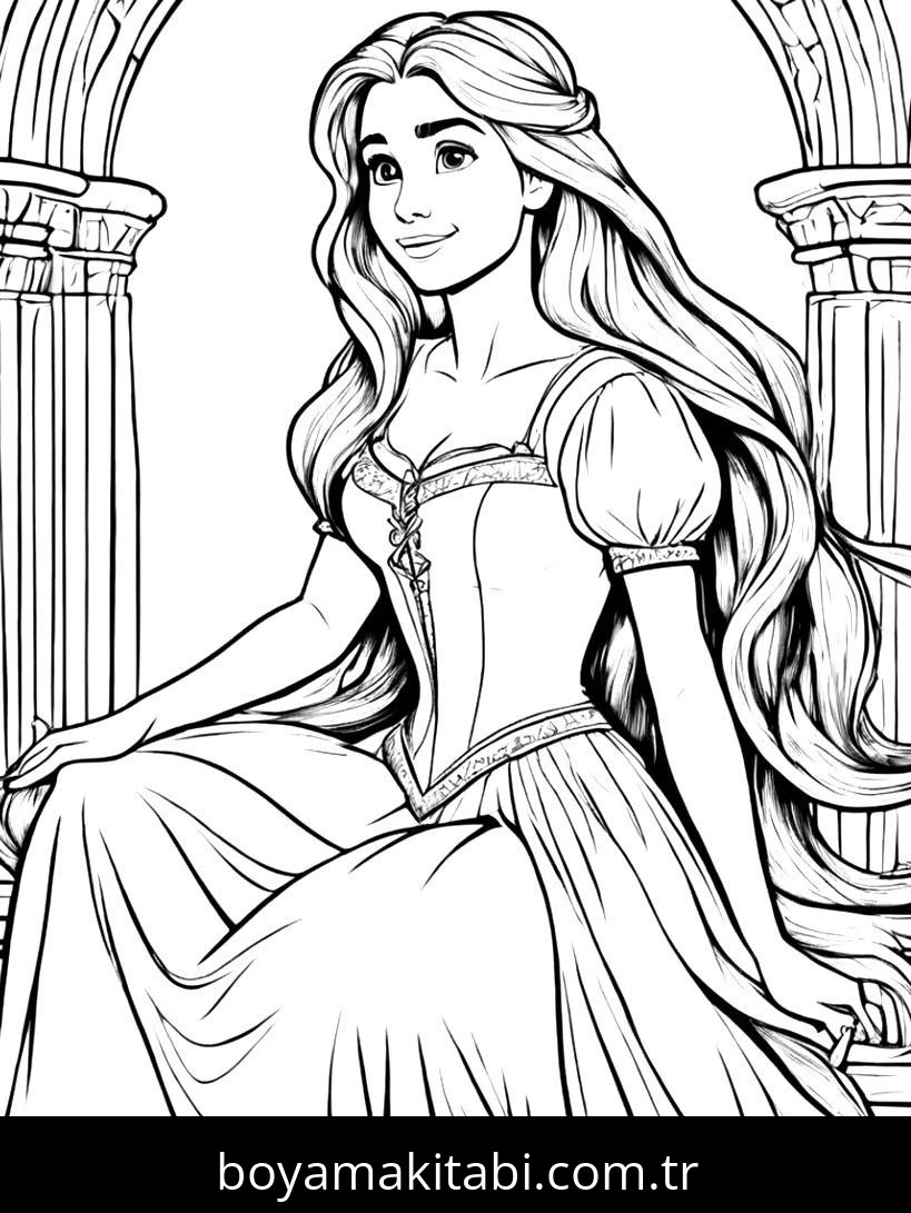 Disney Princess boyama sayfası #18 – ilkokul öğrencileri için, hayal gücünü besler