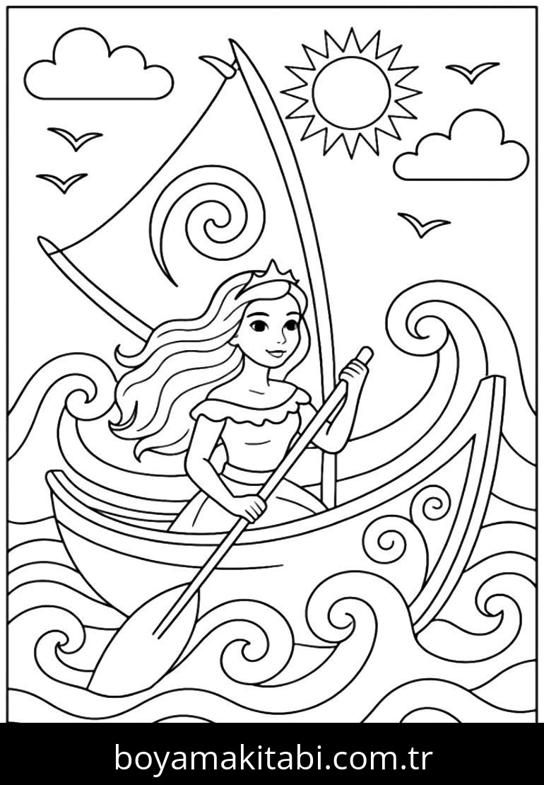Disney Princess boyama sayfası #30 – A4 baskıya uygun, ücretsiz yazdır