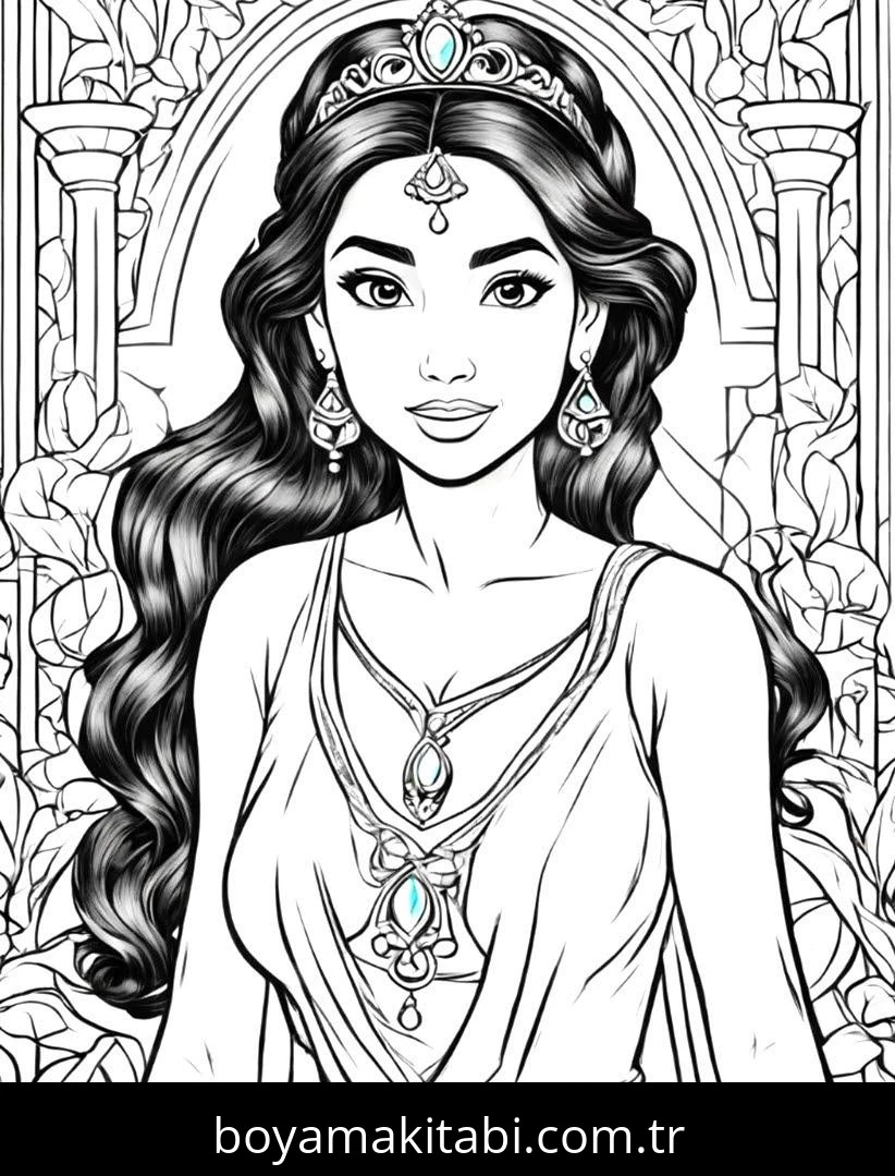 Disney Princess boyama sayfası #33 – günlük etkinlik önerisi, kolay boyama