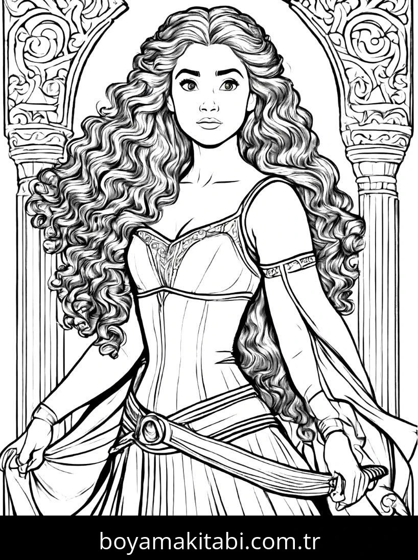 Disney Princess boyama sayfası #35 – eğlenceli öğrenme deneyimi, okul öncesi
