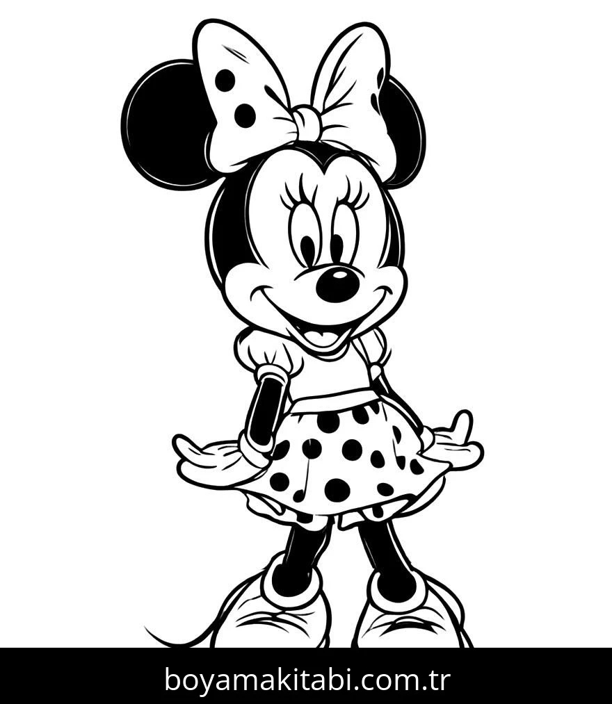 Mickey Mouse (Miki Fare) boyama sayfası – yaratıcılığı geliştirir, keyifli zaman