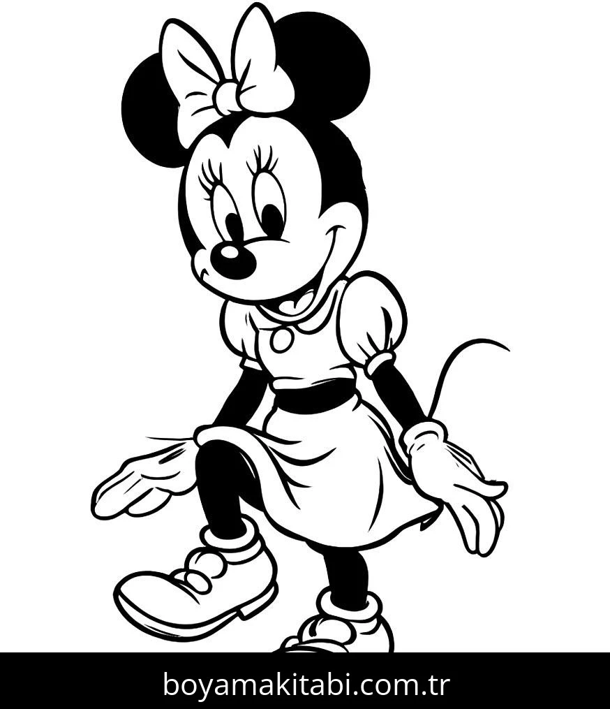 Mickey Mouse (Miki Fare) boyama sayfası – eğitici aktivite, yaratıcılık
