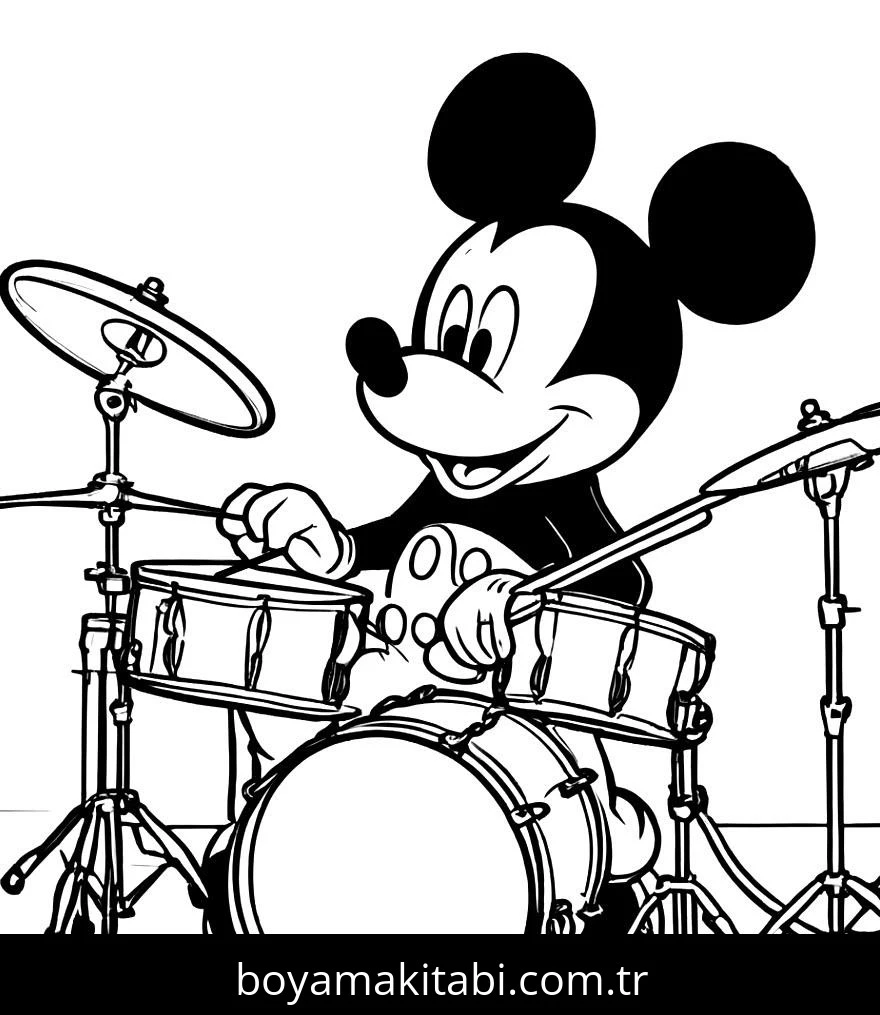Mickey Mouse (Miki Fare) boyama sayfası – ücretsiz yazdır, boyama etkinliği