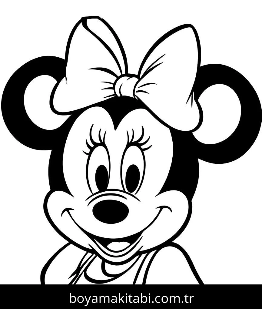 Minnie Mouse boyama sayfası #100 – eğitici aktivite, yaratıcılık