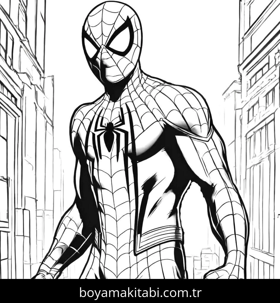 Spiderman boyama sayfası – eğitici aktivite, yaratıcılık
