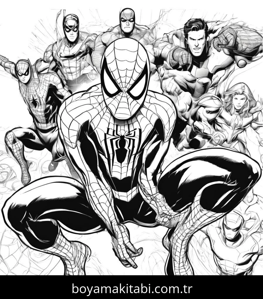 Spiderman boyama sayfası #16 – ekran süresine alternatif, çocuklarla kaliteli zaman