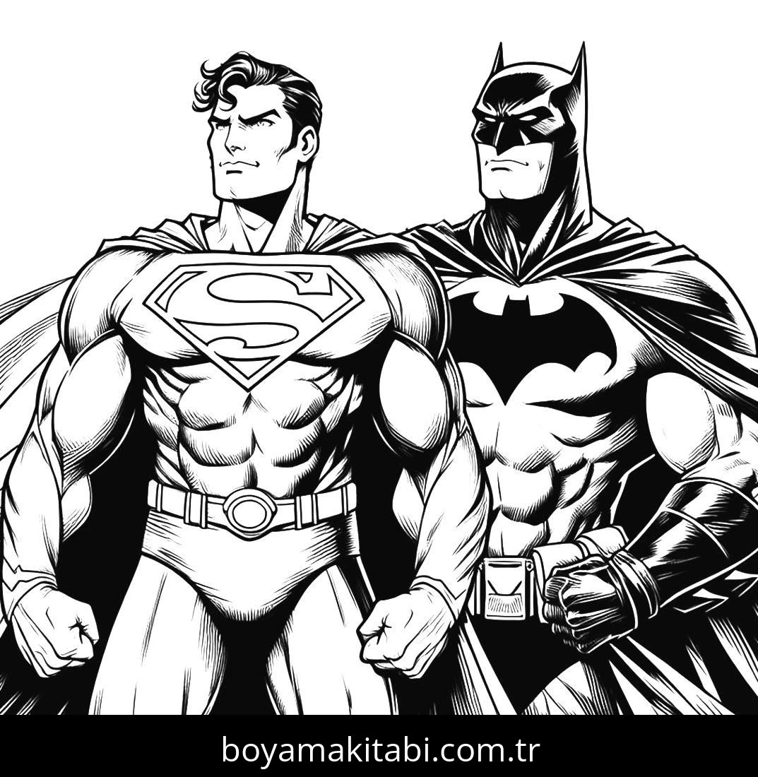 Superman boyama sayfası – yaratıcılık, eğlenceli etkinlik