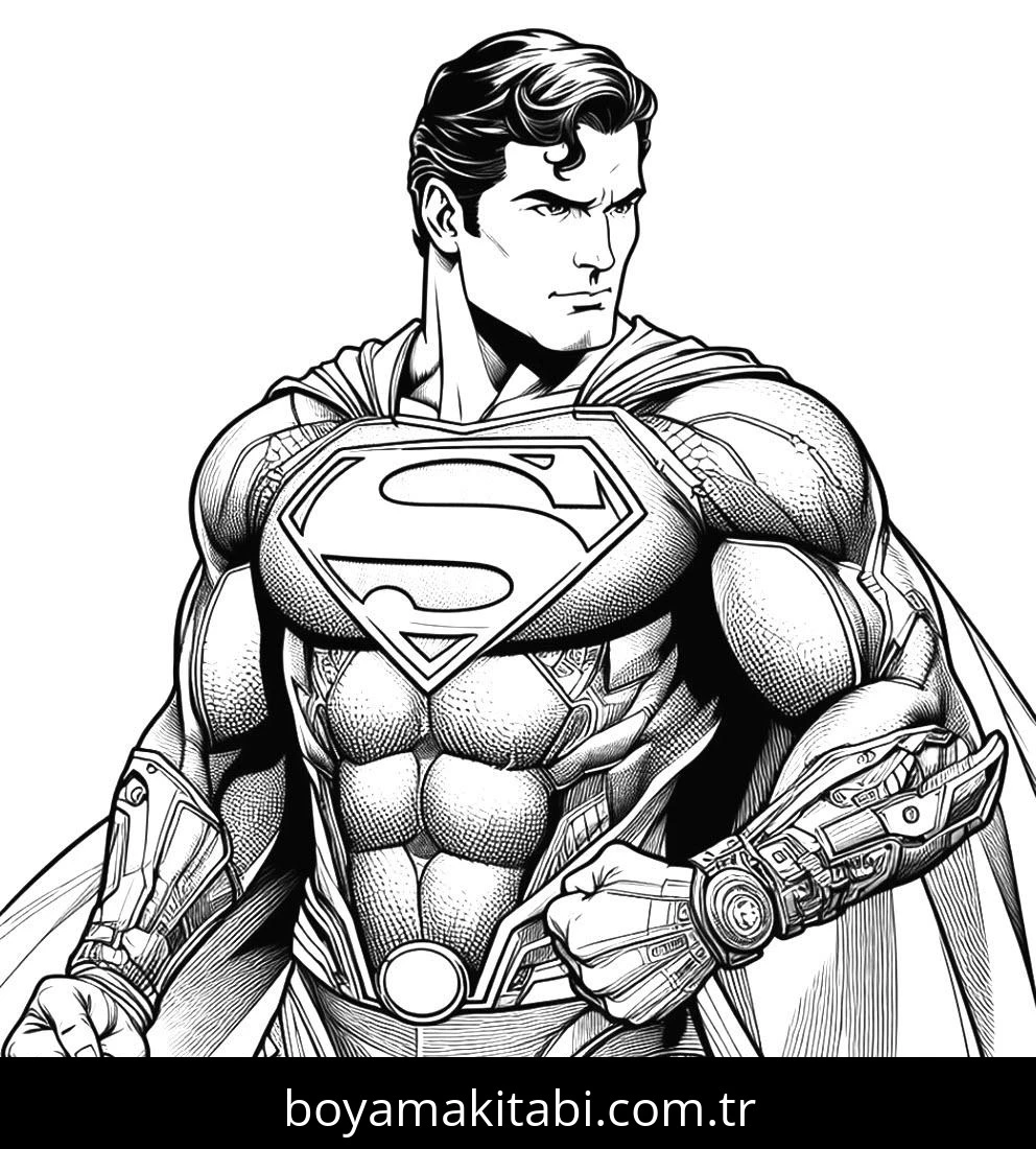 Superman boyama sayfası – ücretsiz yazdır, boyama etkinliği