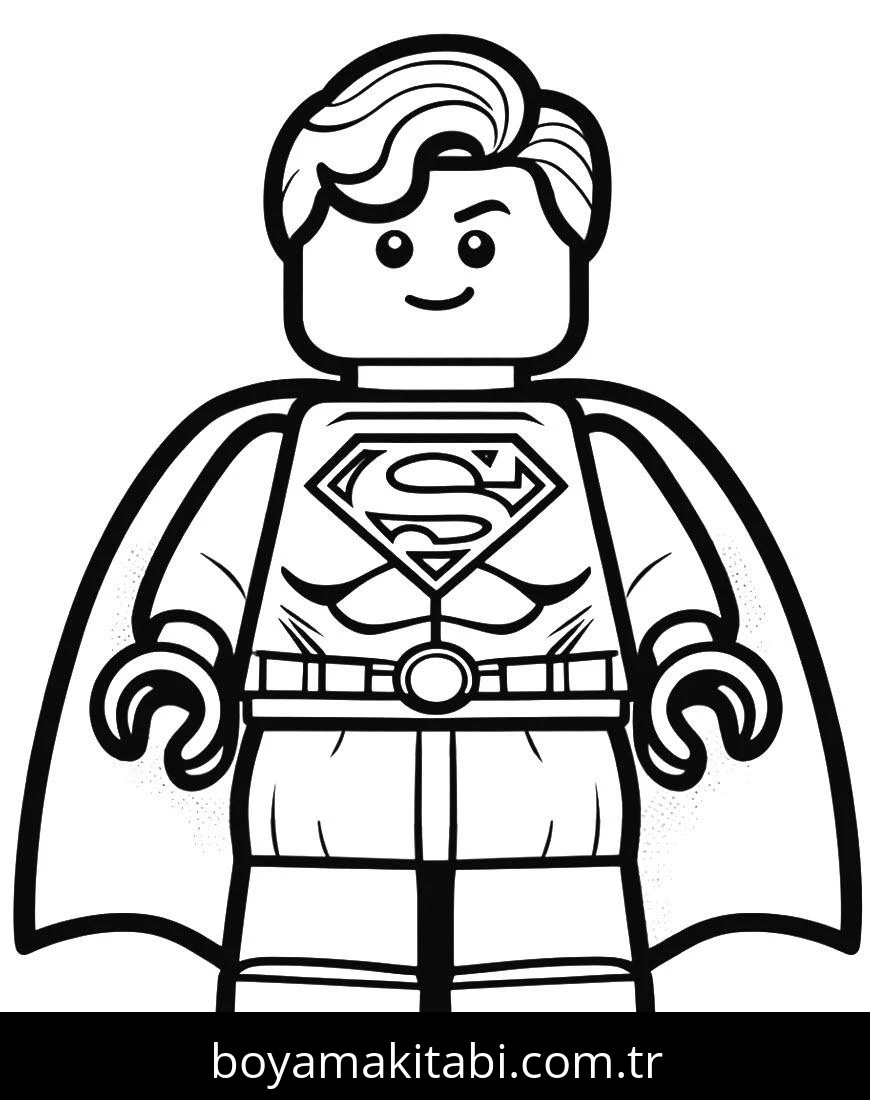 Superman boyama sayfası – yaratıcılık, eğlenceli etkinlik