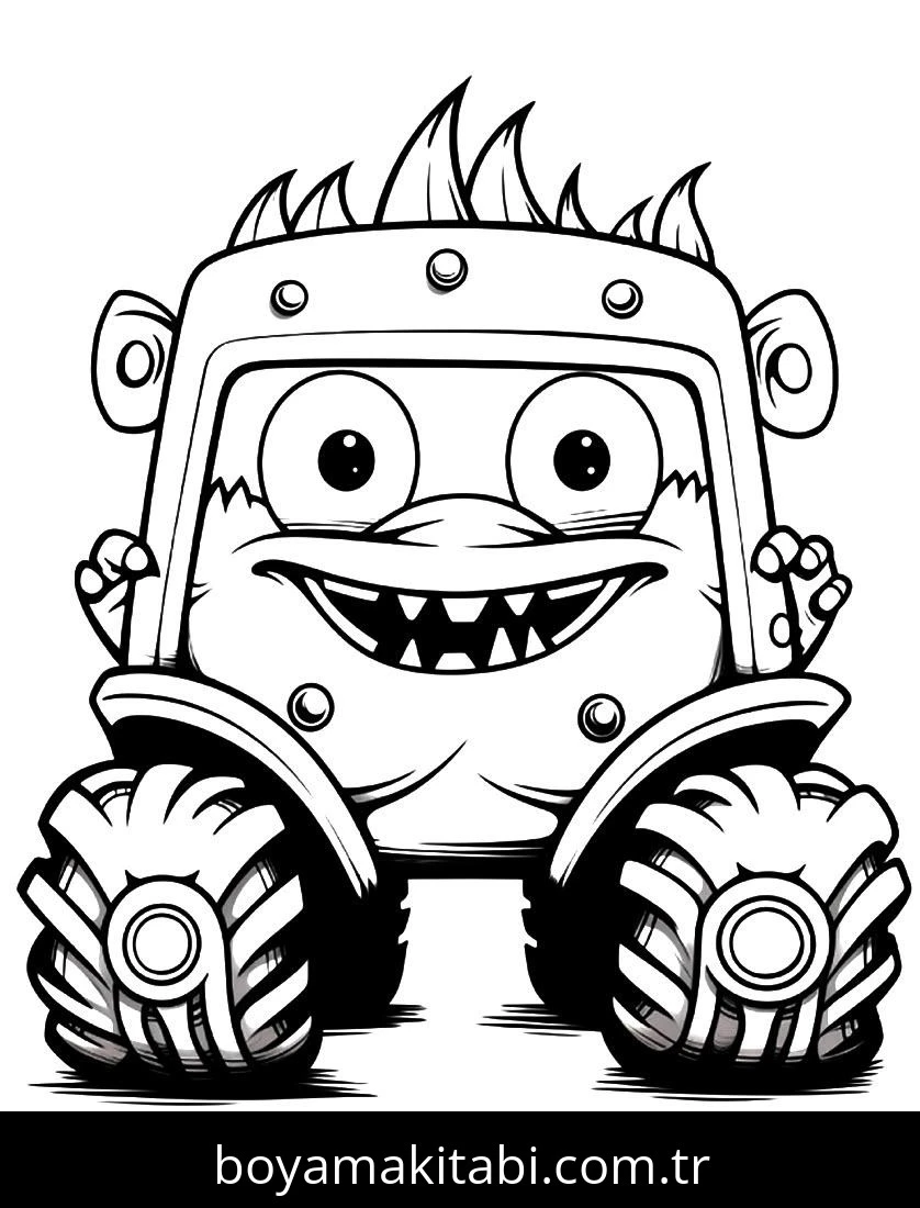 Monster Truck boyama sayfası – evde etkinlik, ücretsiz yazdır