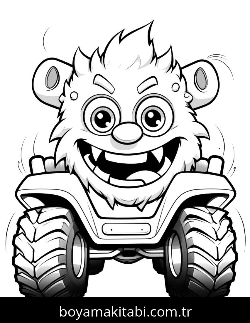 Monster Truck boyama sayfası – boyama çalışması, yaratıcılığı geliştirir