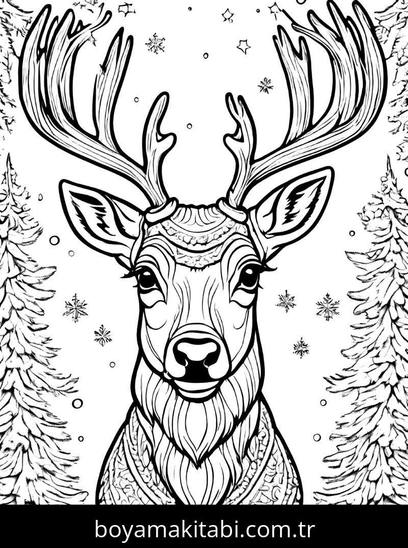 Noel boyama sayfası – kolay boyama, eğitici aktivite