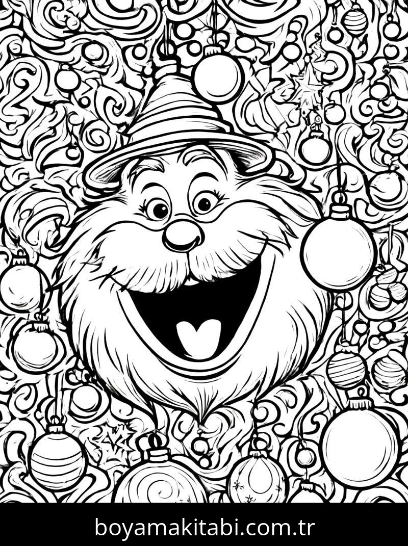 Noel boyama sayfası – yaratıcılık, eğlenceli etkinlik