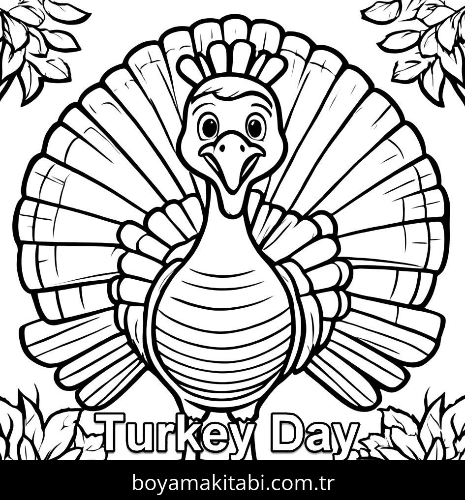Thanksgiving boyama sayfası – okul öncesi, evde etkinlik
