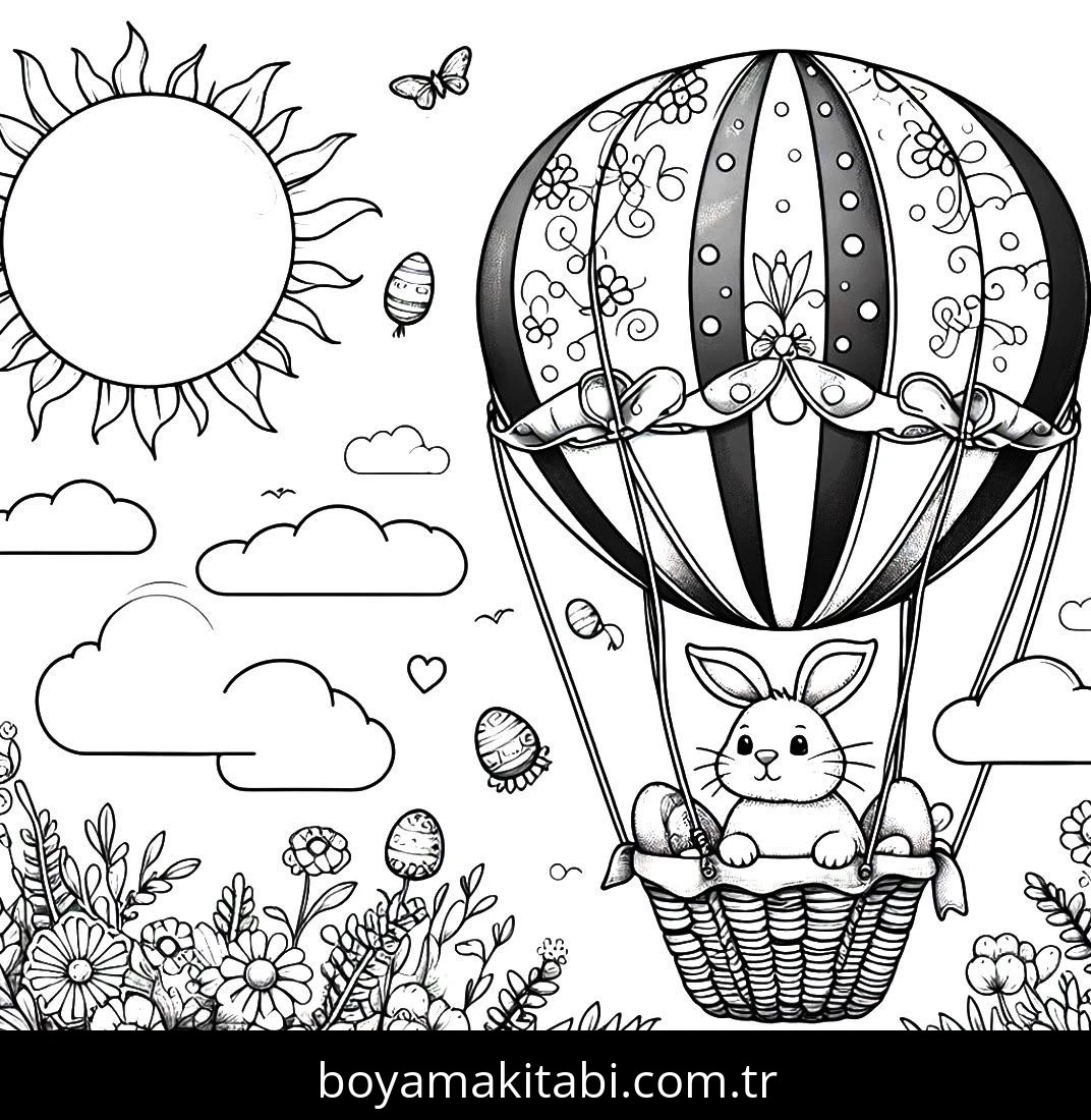 Paskalya boyama sayfası – keyifli zaman, renkli çizimler