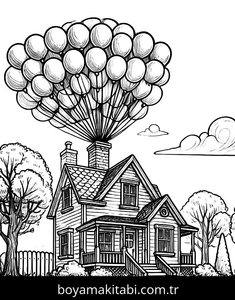 Balon boyama sayfası – eğitici aktivite, yaratıcılık