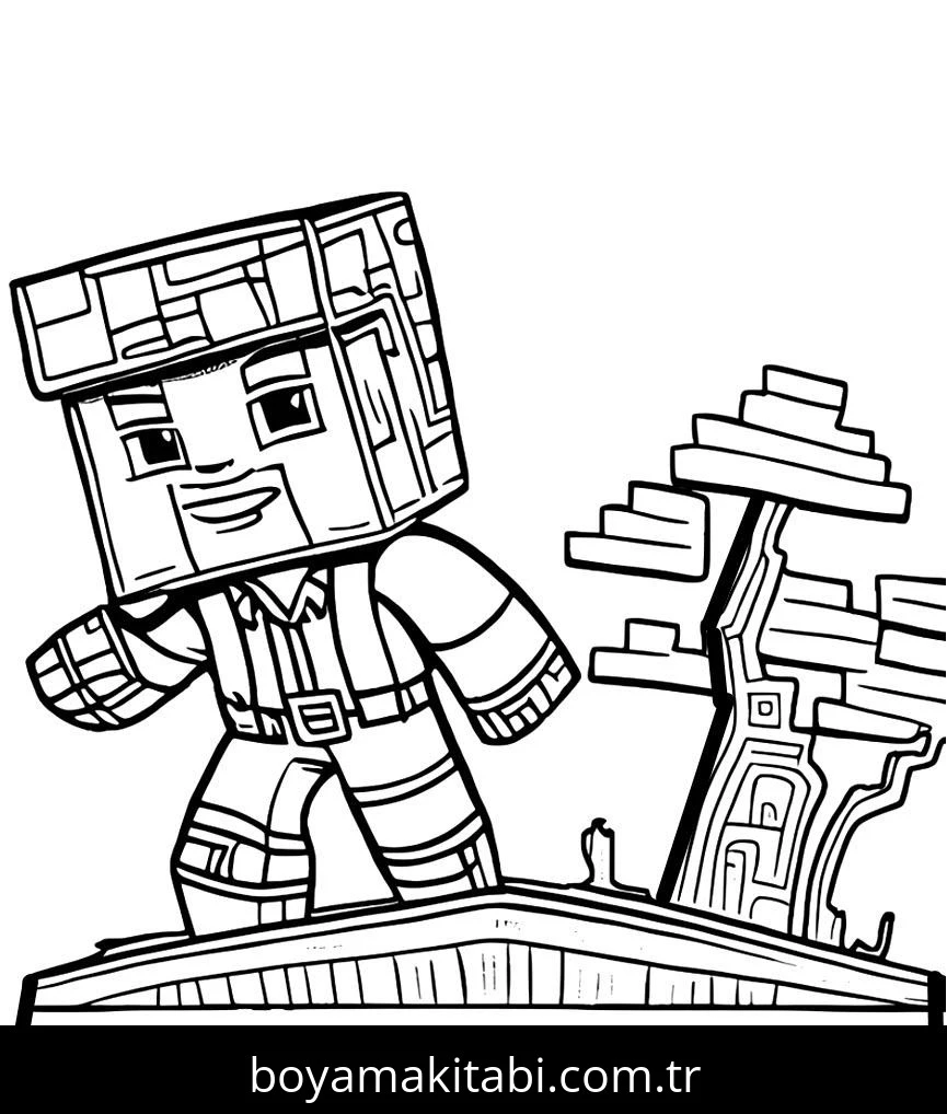 Minecraft boyama sayfası #172 – eğitici aktivite, yaratıcılık