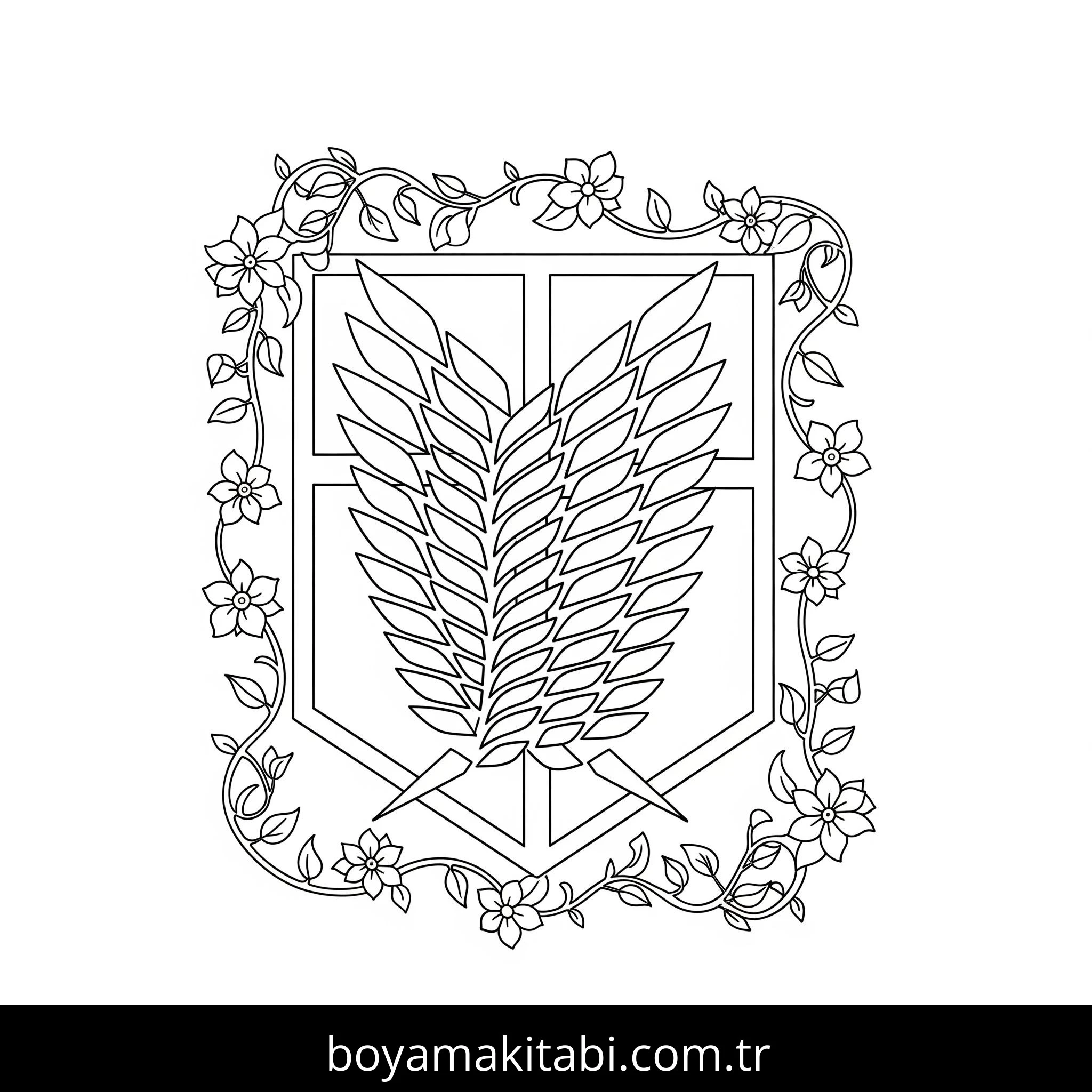 Attack on Titan boyama sayfası #5 – çocuklar için, çizgi film temalı