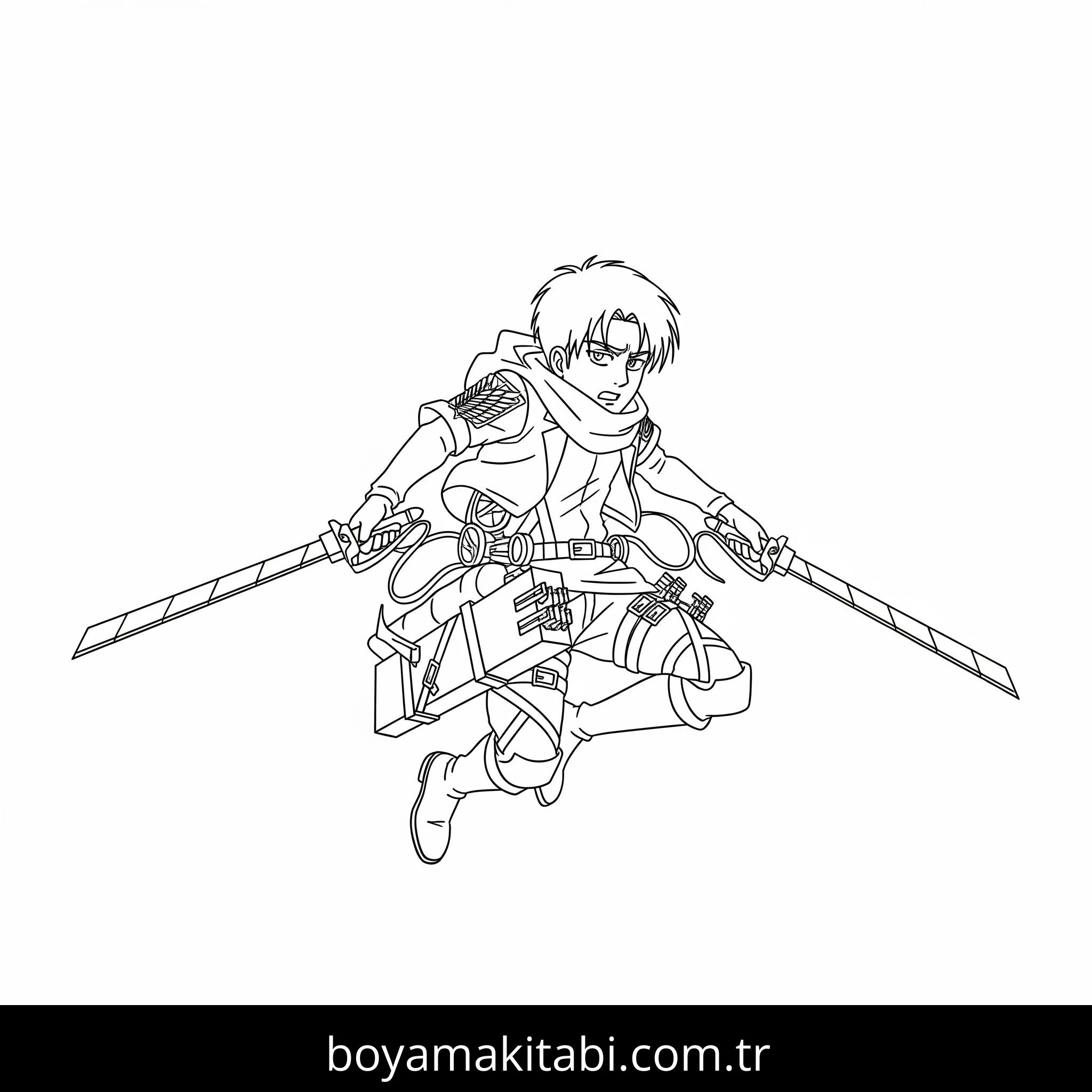 Attack on Titan boyama sayfası #7 – eğlenceli etkinlik, el becerilerini geliştirir