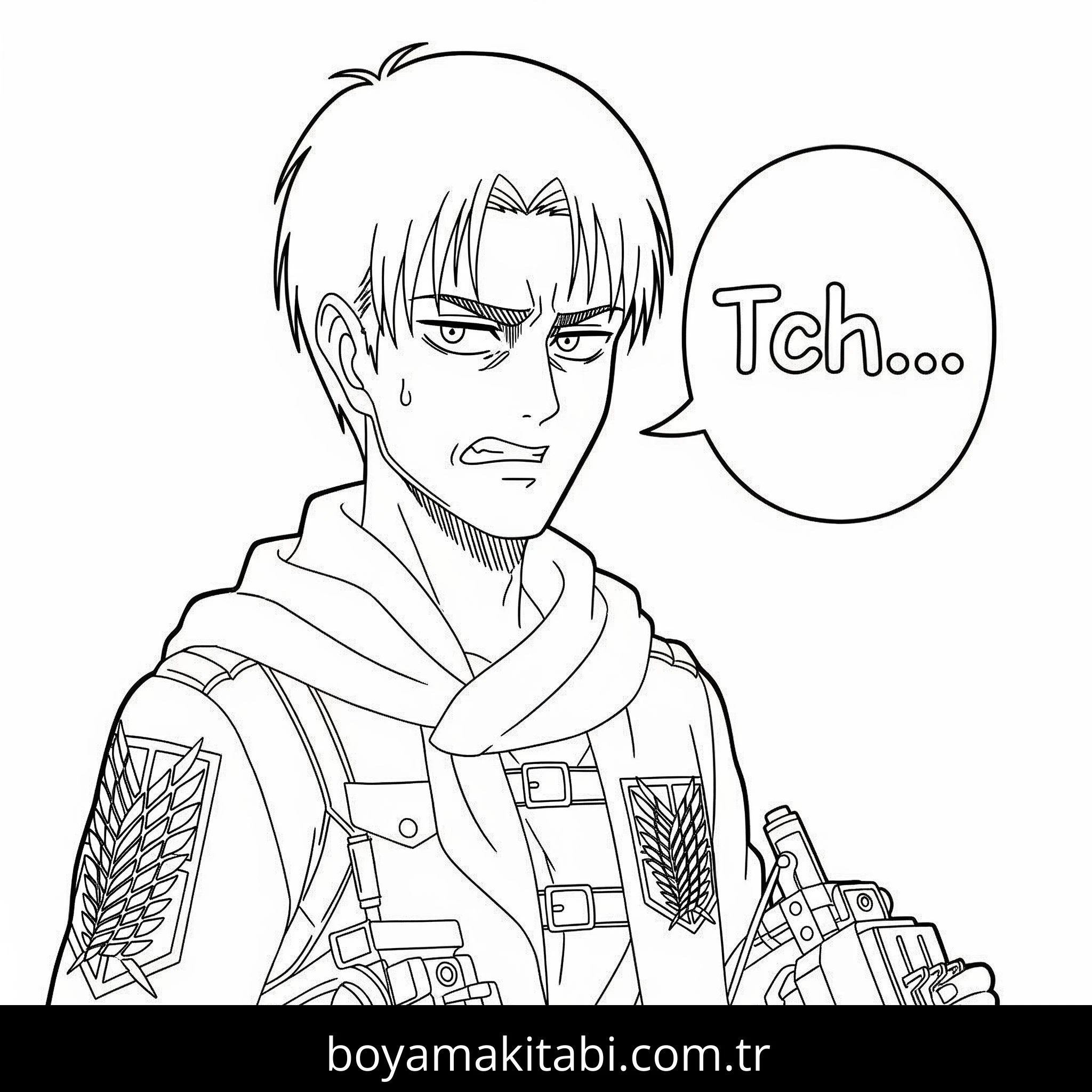 Attack on Titan boyama sayfası #9 – okul öncesi, evde etkinlik