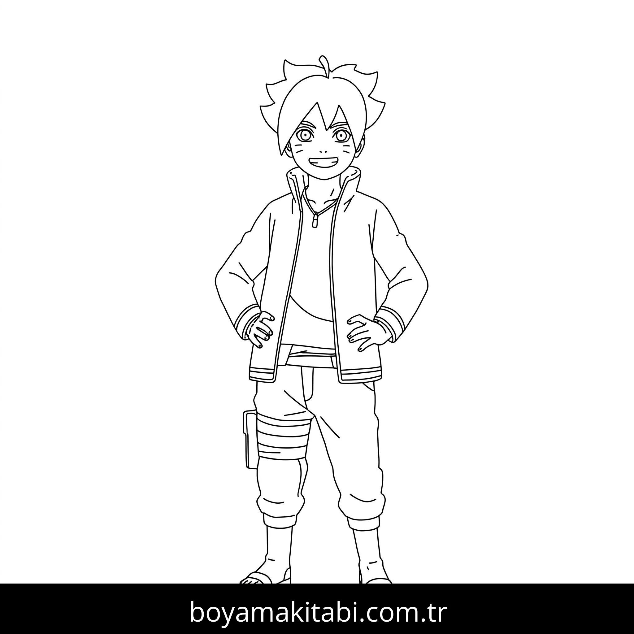 Boruto boyama sayfası #28 – boyama çalışması, sınıf etkinliği