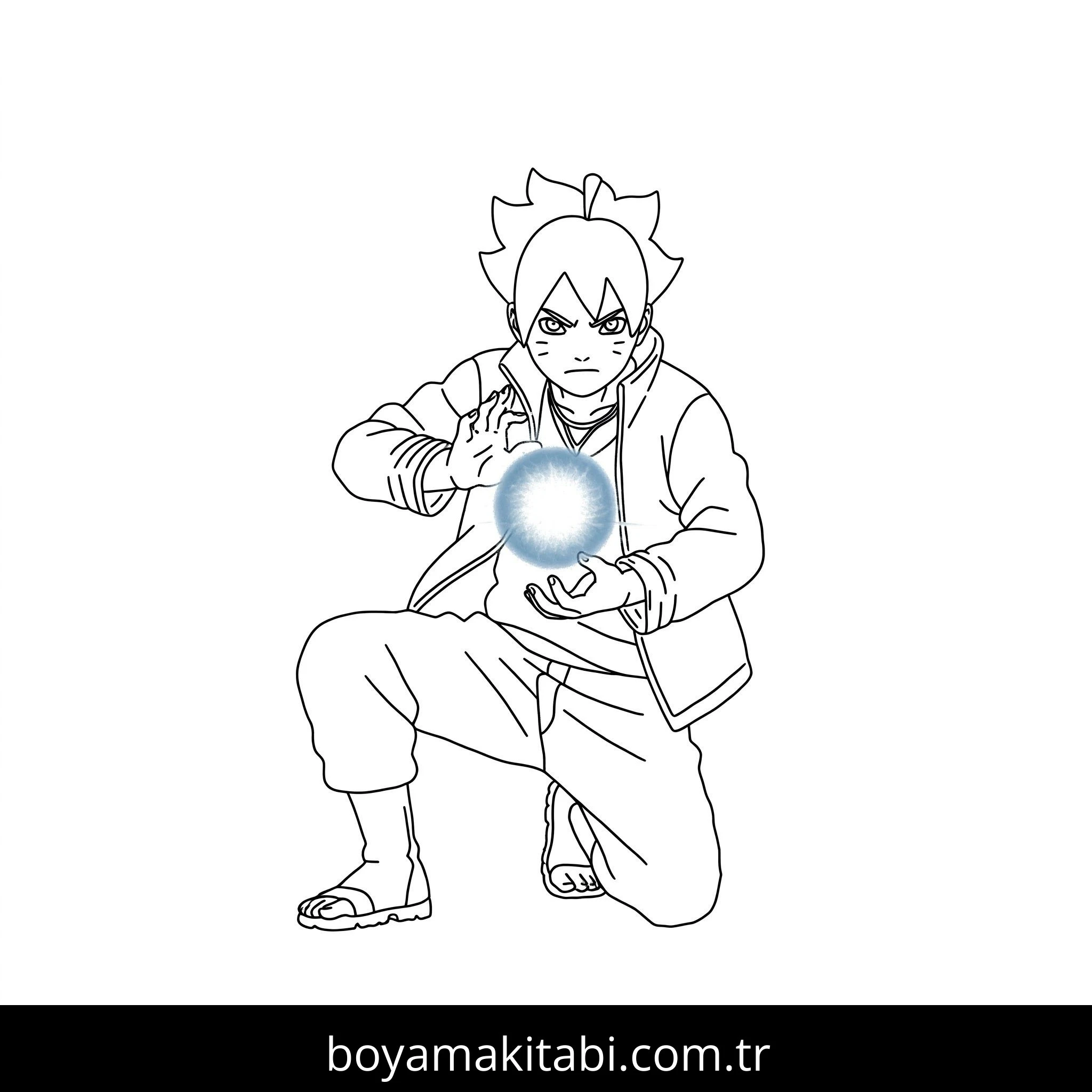 Boruto boyama sayfası #33 – yaz tatili etkinliği, sabır ve özgüven kazandırır
