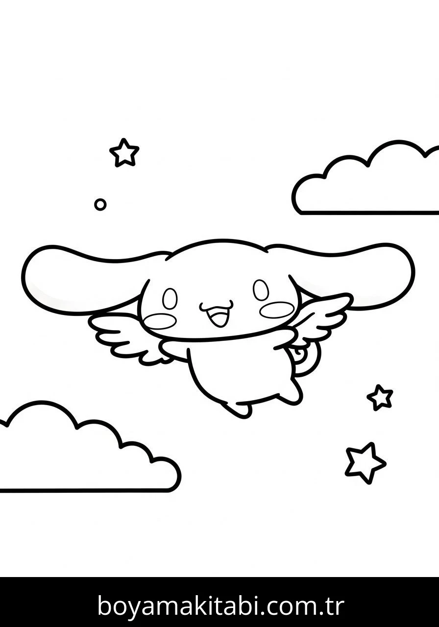 Cinnamoroll boyama sayfası – eğlenceli etkinlik, el becerilerini geliştirir