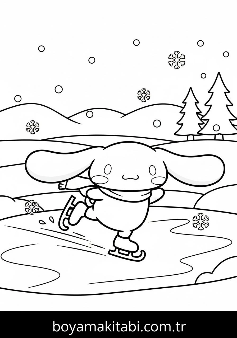 Cinnamoroll boyama sayfası – evde etkinlik, ücretsiz yazdır