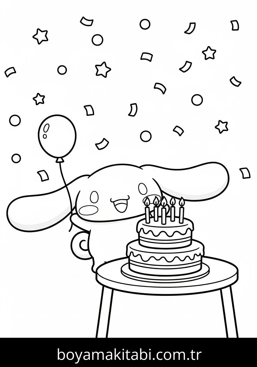 Cinnamoroll boyama sayfası – ücretsiz yazdır, boyama etkinliği