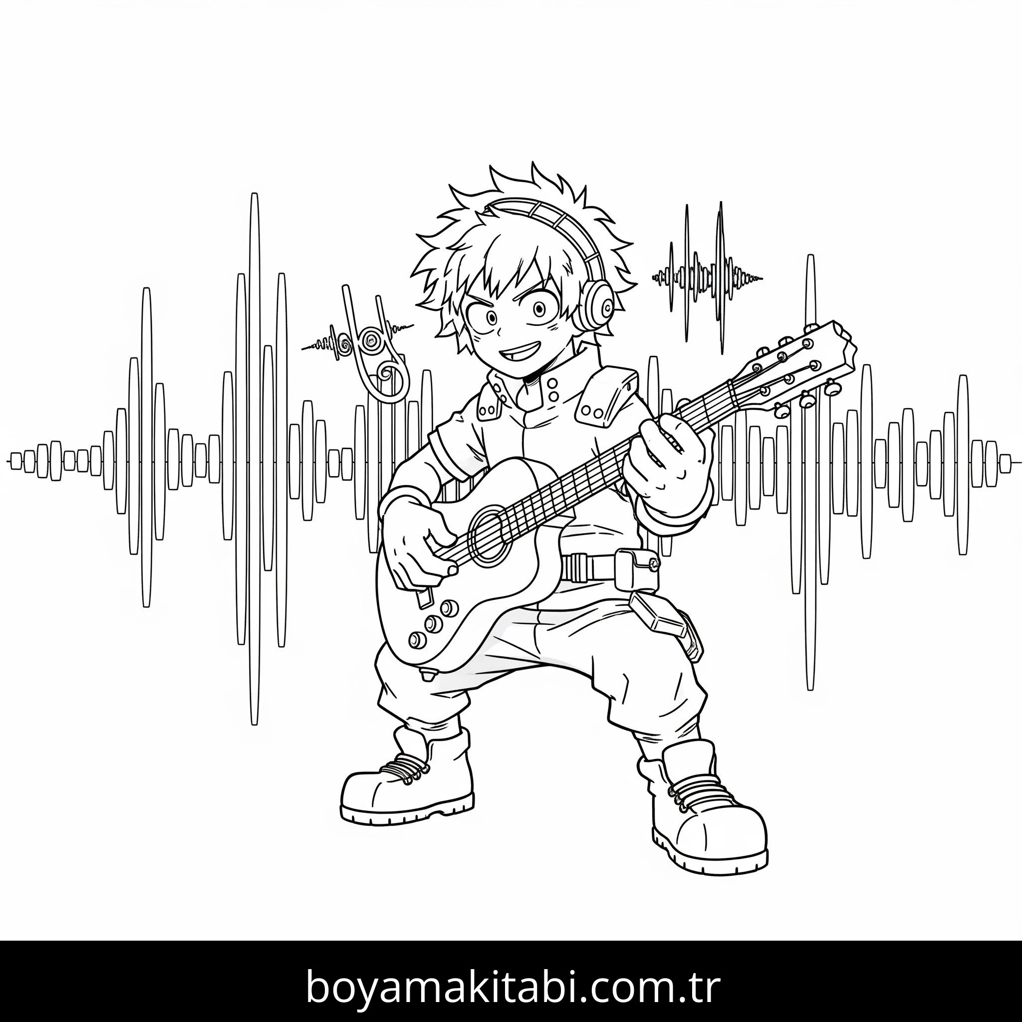 My Hero Academia boyama sayfası #3 – renkli çizimler, dikkat ve odaklanma geliştirir