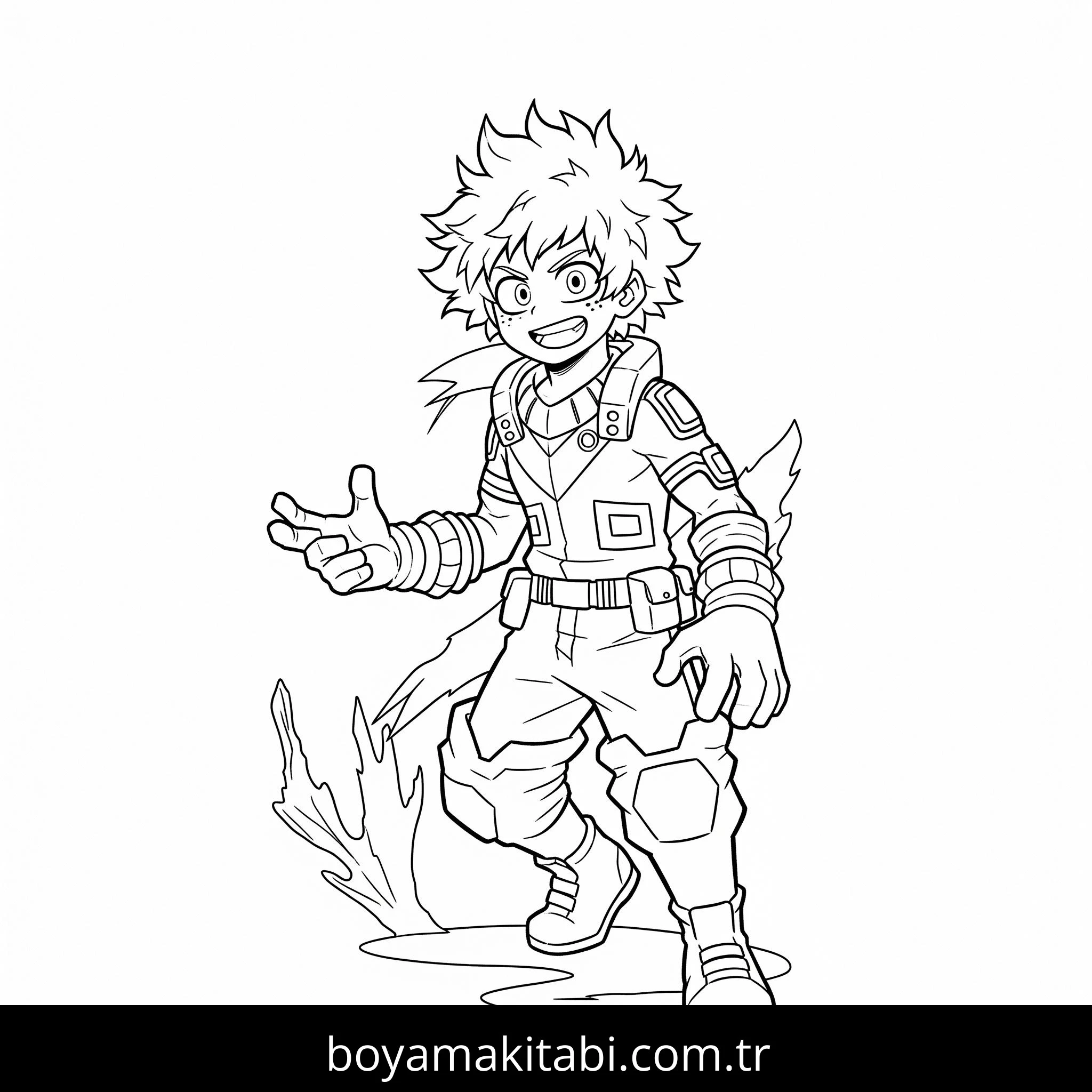 My Hero Academia boyama sayfası #8 – doğum günü partisi aktivitesi, ekran süresine alternatif