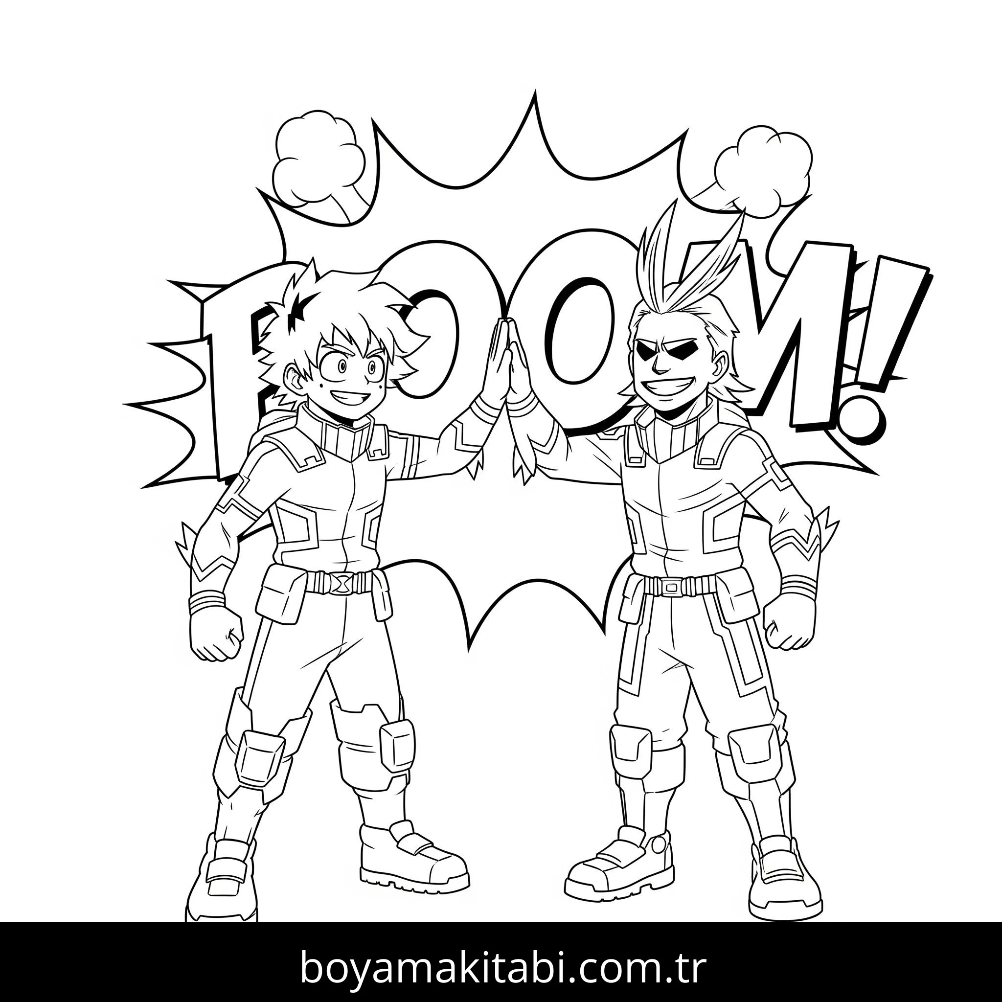 My Hero Academia boyama sayfası #12 – hayal gücünü besler, tamamen ücretsiz