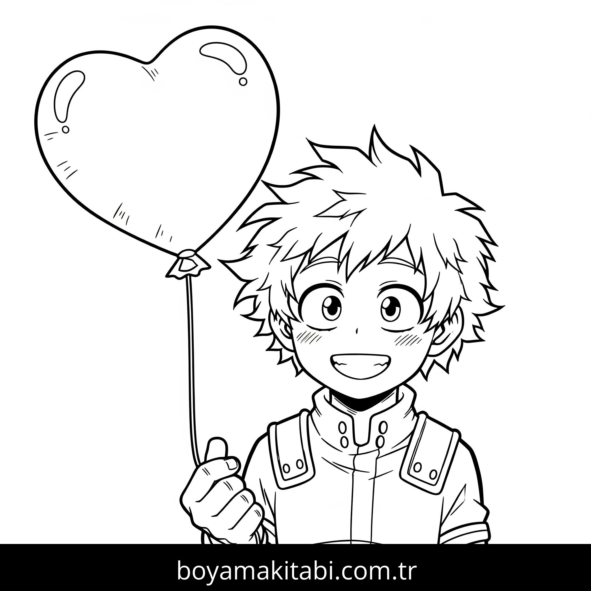 My Hero Academia boyama sayfası #18 – mürekkep tasarrufu sağlar, PDF indir